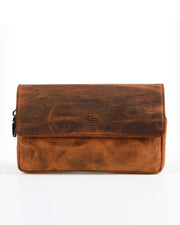 VALENCİA SERİSİ - DERİ EL ÇANTASI - KAHVE