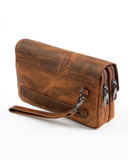 VALENCİA SERİSİ - DERİ EL ÇANTASI - KAHVE