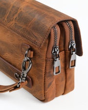 VALENCİA SERİSİ - DERİ EL ÇANTASI - KAHVE