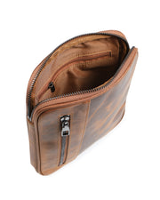 LİMA SERİSİ - DERİ OMUZ ÇANTASI - KAHVE