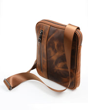 LİMA SERİSİ - DERİ OMUZ ÇANTASI - KAHVE