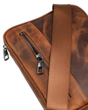 LİMA SERİSİ - DERİ OMUZ ÇANTASI - KAHVE