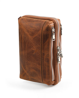 MELBOURNE SERİSİ - DERİ EL ÇANTASI -KAHVE