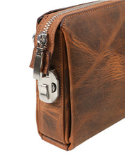 HUDSON SERİSİ - DERİ EL ÇANTASI - KAHVE