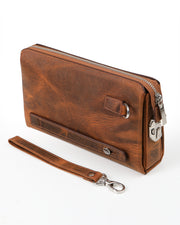 HUDSON SERİSİ - DERİ EL ÇANTASI - KAHVE