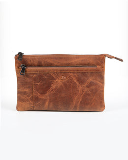 BROOKLYN SERİSİ - DERİ EL ÇANTASI - KAHVE