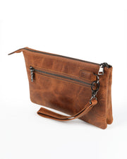 BROOKLYN SERİSİ - DERİ EL ÇANTASI - KAHVE