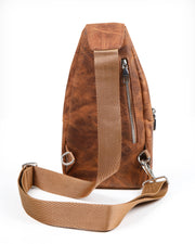 WEST CROSSPACK SERİSİ - DERİ ÇAPRAZ OMUZ ÇANTASI - KAHVE