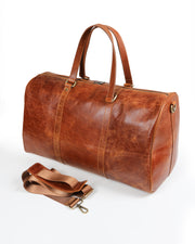 MONARC SERİSİ - DERİ SEYAHAT ÇANTASI - KAHVE