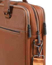 EVEREST SERİSİ - DERİ LAPTOP VE EVRAK ÇANTASI - TABA