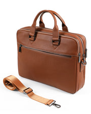 EVEREST SERİSİ - DERİ LAPTOP VE EVRAK ÇANTASI - TABA