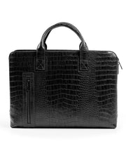 MİSTİRAL SERİSİ - DERİ LAPTOP VE EVRAK ÇANTASI - SNAKE DESENLİ -SİYAH