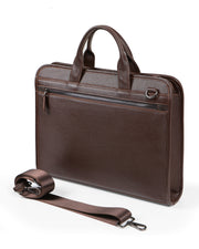 GENEVA SERİSİ - DERİ LAPTOP VE EVRAK ÇANTASI - KAHVE