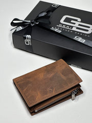 ZİPPER SERİSİ DERİ CÜZDAN - FINDIK KAHVE