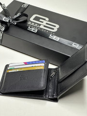 LOTUS SERİSİ DERİ CÜZDAN - SİYAH