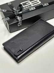 BRUGE SERİSİ DERİ CÜZDAN - PARLAK SİYAH