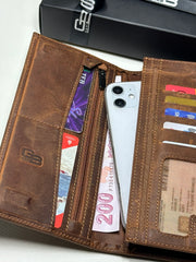 DOHA SERİSİ DERİ CÜZDAN - FINDIK KAHVE