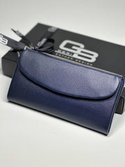 ROMA SERİSİ - DERİ CÜZDAN - PARLAK LACİVERT