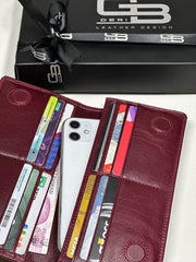 BRUGE SERİSİ DERİ CÜZDAN - PARLAK BORDO