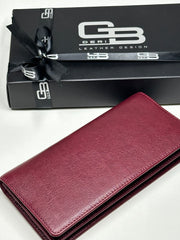 BRUGE SERİSİ DERİ CÜZDAN - PARLAK BORDO