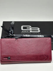 BRUGE SERİSİ DERİ CÜZDAN - PARLAK BORDO