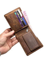 LOTUS SERİSİ DERİ CÜZDAN - FINDIK KAHVE