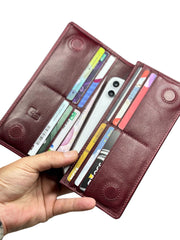 BRUGE SERİSİ DERİ CÜZDAN - PARLAK BORDO