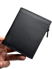 ZİPPER SERİSİ DERİ CÜZDAN - SİYAH