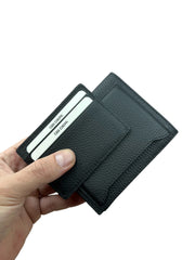 DİKEY KANGURU SERİSİ DERİ CÜZDAN - SİYAH