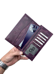 DOHA SERİSİ DERİ CÜZDAN - MOR CRAZY