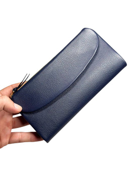 ROMA SERİSİ - DERİ CÜZDAN - PARLAK LACİVERT