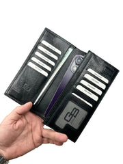 MİLANO SERİSİ DERİ CÜZDAN -. PARLAK SİYAH