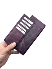 DOHA SERİSİ DERİ CÜZDAN - MOR CRAZY