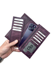 DOHA SERİSİ DERİ CÜZDAN - MOR CRAZY