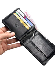 LOTUS SERİSİ DERİ CÜZDAN - SİYAH