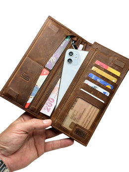 DOHA SERİSİ DERİ CÜZDAN - FINDIK KAHVE