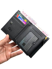 ZİPPER SERİSİ DERİ CÜZDAN - SİYAH