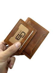 DİKEY KANGURU SERİSİ DERİ CÜZDAN - FINDIK KAHVE