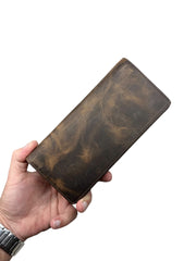 BRUGE SERİSİ DERİ CÜZDAN - KOYU KAHVE CRAZY